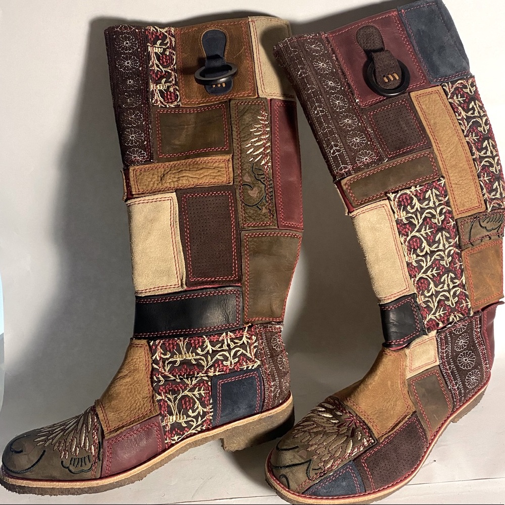 Timberland  Limited Edition  Patchwork Global Journey Size 6 Womens Boots (B1)